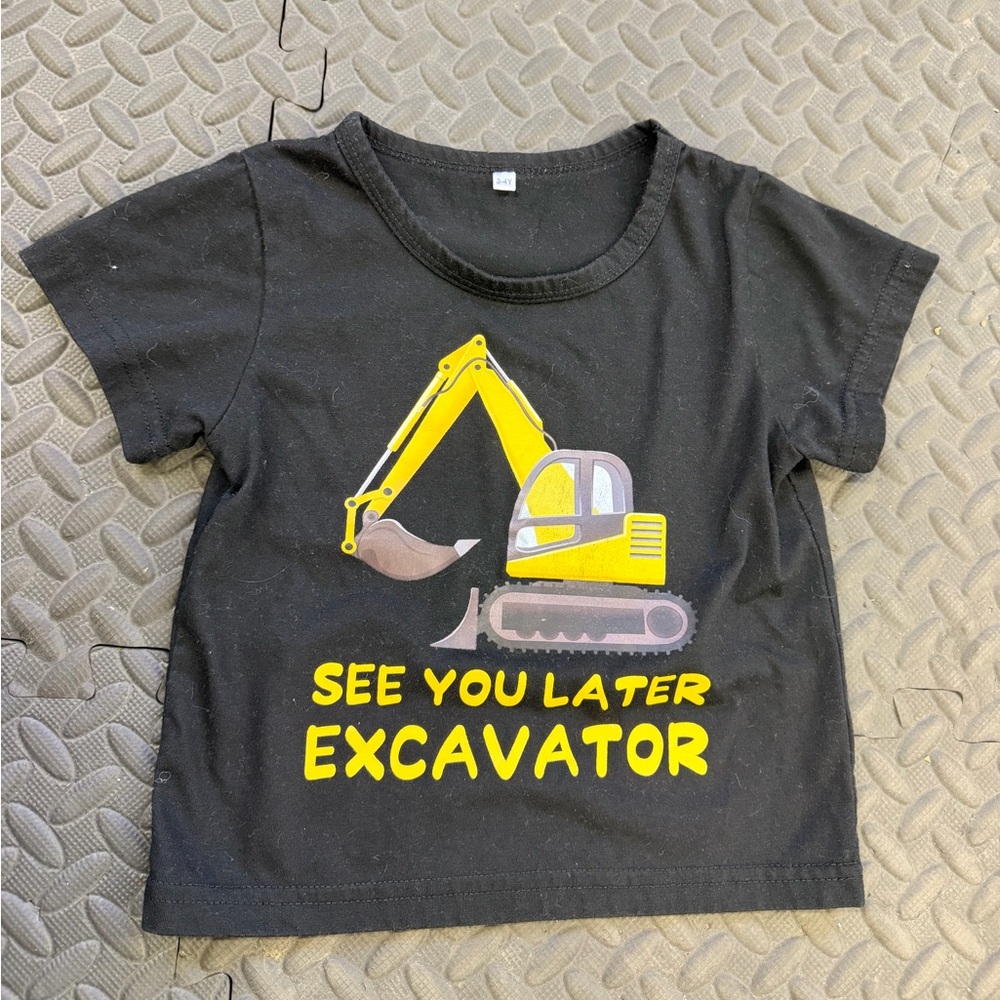 See You Later Excavator Kids T-Shirt - Black